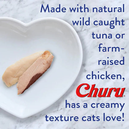 INABA Churu Chicken with Scallop Recipe Lickable Purée Natural Cat Treats USA605A, 56 g