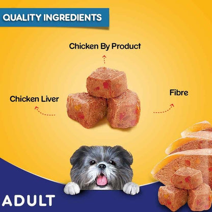 Pedigree Adult Chicken, Grilled Liver Loaf Flavor with Vegetables Wet Dog Food – 70 g