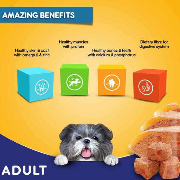 Pedigree Adult Chicken, Grilled Liver Loaf Flavor with Vegetables Wet Dog Food – 70 g