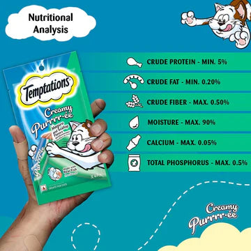 Temptations Creamy Purrrr ee Maguro & Scallop Cat Treats