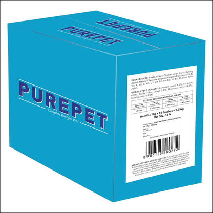 Purepet Real Chicken & Chicken Liver in Gravy Cat Wet Food – 55 g