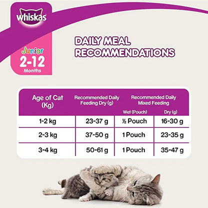 Whiskas Kitten Dry Cat Food, Ocean Fish with Milk