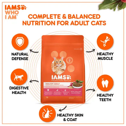 IAMS Proactive Health Healthy Adult (1+ Years) Tuna & Salmon Meal Dry Premium Cat Food
