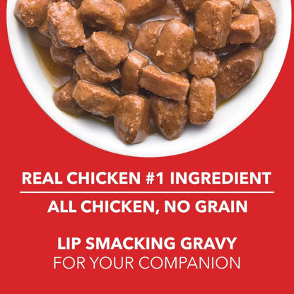 Drools Wet Adult Dog Food – Real Chicken & Chicken Liver Chunks in Gravy, 80g
