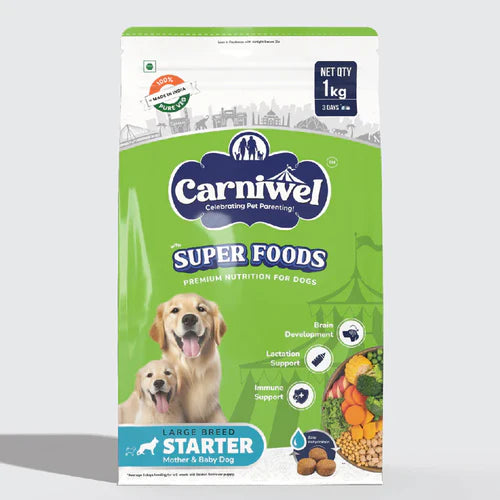 Carniwel Starter Dry Dog Food for Large Breeds, Vegeterian