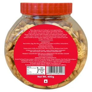 Drools Chicken and Egg Biscuit Dog Treats 400g