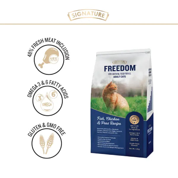 Freedom Fish, Chicken & Peas Adult Cat Dry Food