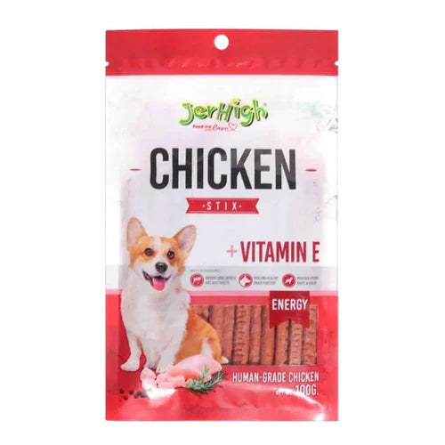 Jerhigh Chicken Stix Dog Treats - 100g