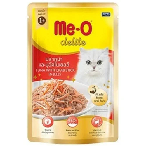 Me-O Delite Wet Cat Food Tuna with Crab Sticks in Jelly – 70g