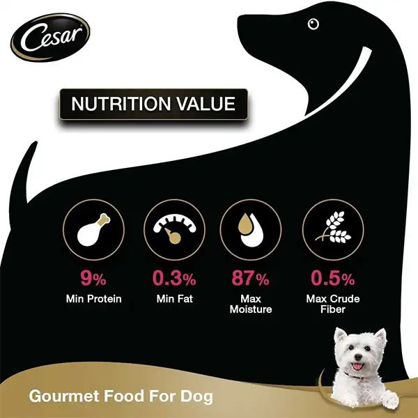 Cesar Premium Sasami & Vegetable Gourmet Meal Adult Wet Dog Food – 70g