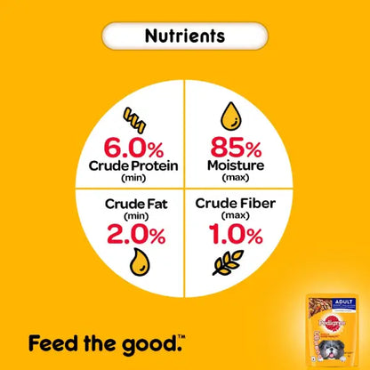 Pedigree Adult Grilled Liver Chunks in Gravy with Vegetable Wet Dog Food – 70 g