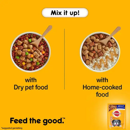 Pedigree Adult Grilled Liver Chunks in Gravy with Vegetable Wet Dog Food – 70 g